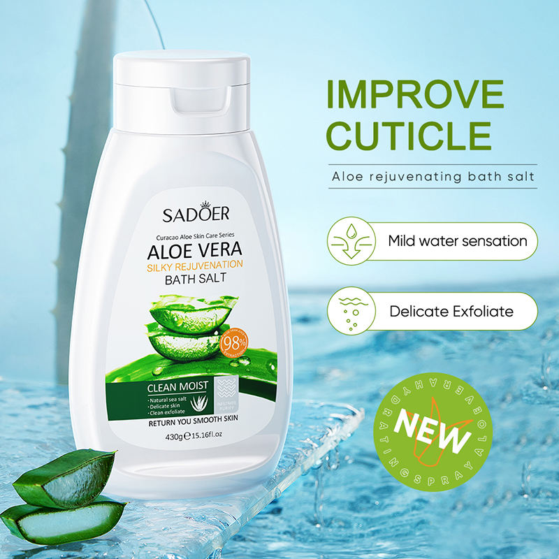 Sadoer Aloe Vera Bath Salt Deep Cleaning Gentle Exfoliator - 430g