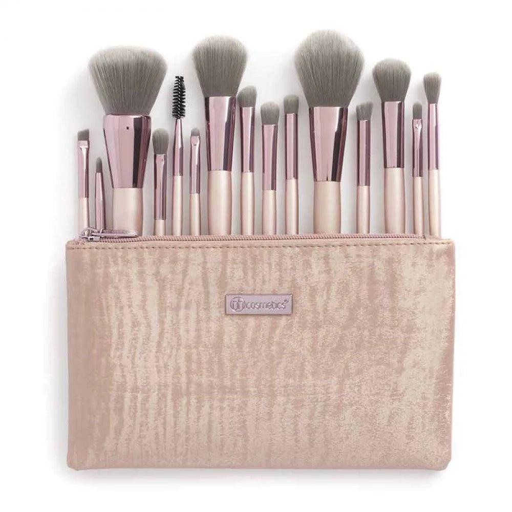 BH Cosmetics Lavish Brush Set With Cosmetic Bag - 15 Pcs