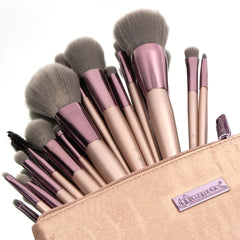 BH Cosmetics Lavish Brush Set With Cosmetic Bag - 15 Pcs