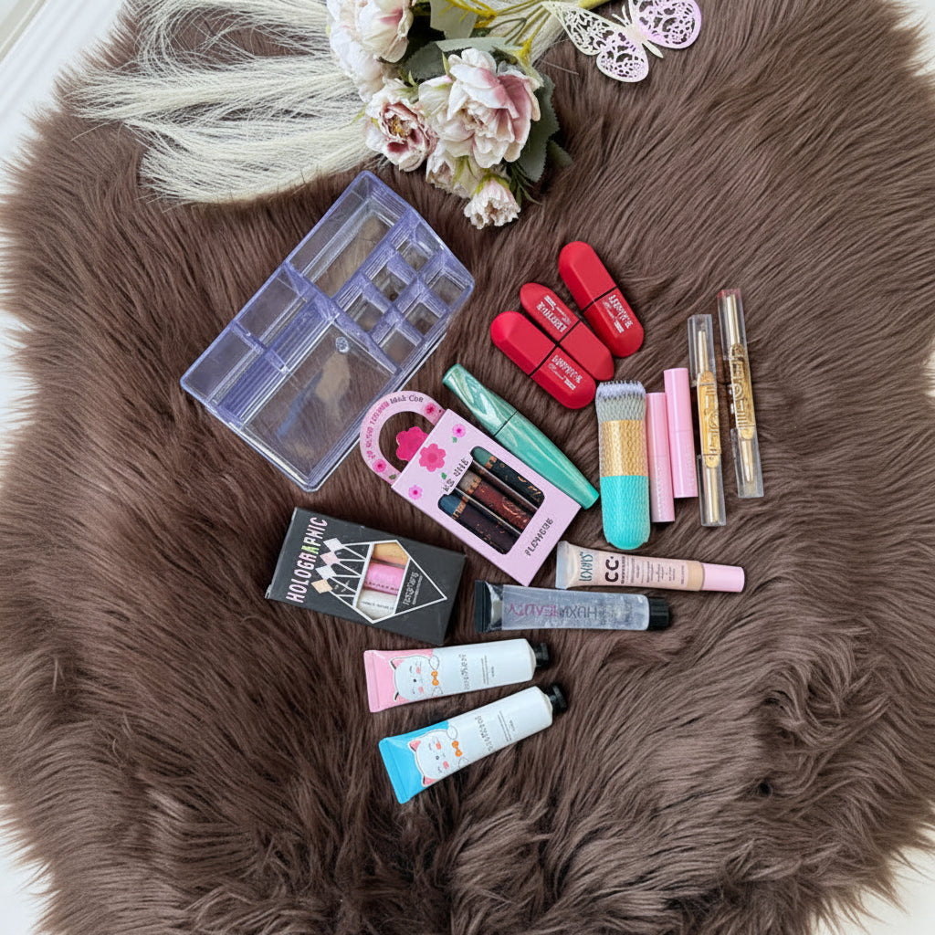 16-Piece Vibrant Glamour Beauty Deal with Organizer