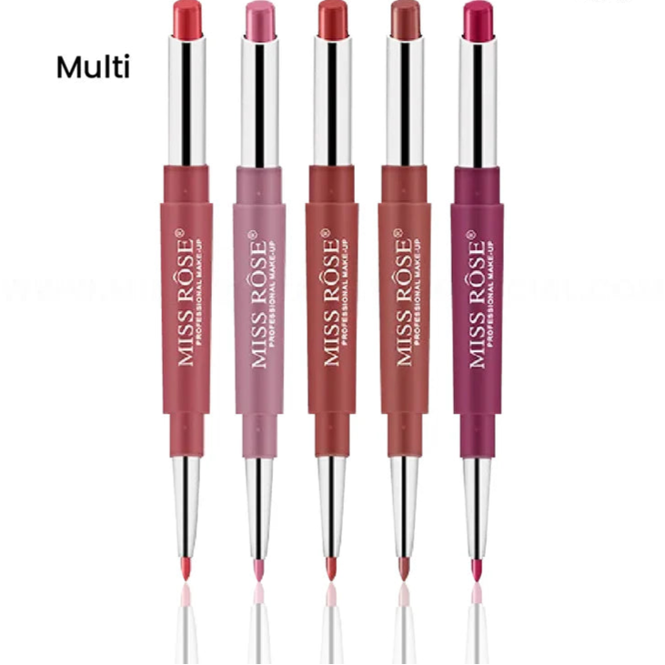 Miss Rose High Pigment  2-in-1 Lip Liner Lipstick - Multi Shades