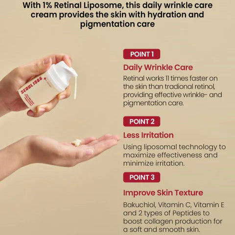 K-Secret Seoul 1988 Retinal Liposome 1% + Fermented Rice Cream - 50ml