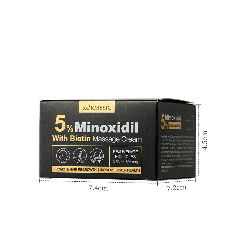 KORMESIC Minoxidil With Biotin Hair Regrowth Massage Cream 100g
