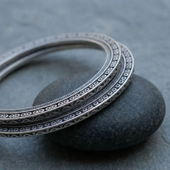 Alfirk Round Oxidised Bangle - Each Set