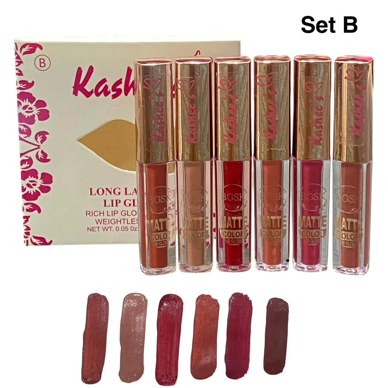 Kashee's 6 Pcs Matte Lipgloss Set