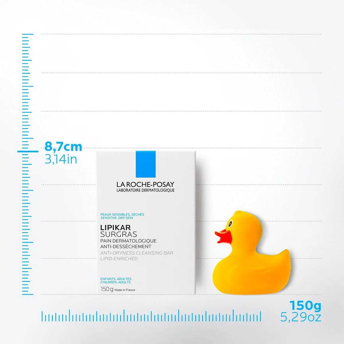 La Roche-Posay Lipikar Surgras Anti-Dryness Cleansing Bar Soap 150g