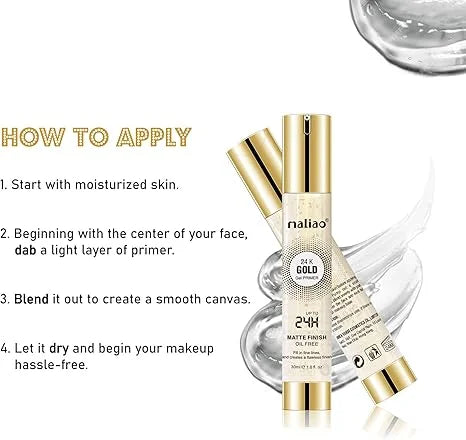 MALIAO 24K Gold Gel Matte Finish Oil-Free Primer  - 30ml