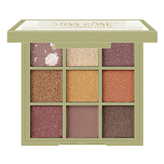 MISS ROSE  Pearlescent Powder Matte Eyeshadow Palette - 9 Colors