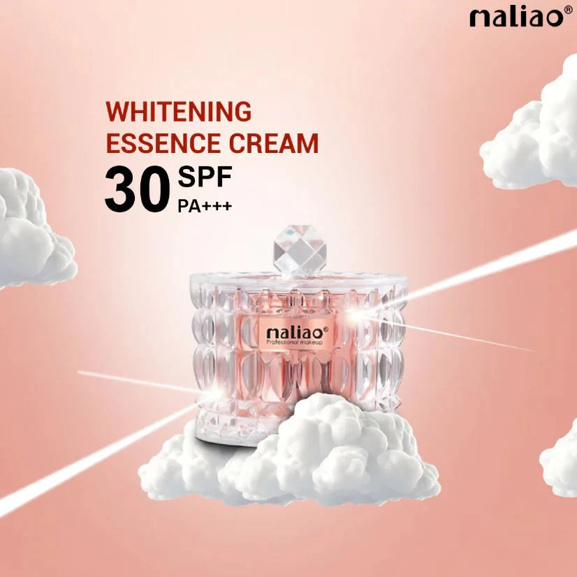 Maliao Whitening Essence Cream - Hyaluronic Acid & SPF 30 PA+++ for Radiant Skin - 30g