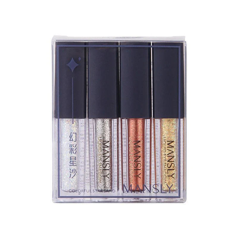 Mansly Liquid Glitter Eyeshadow Set - 4 Pcs