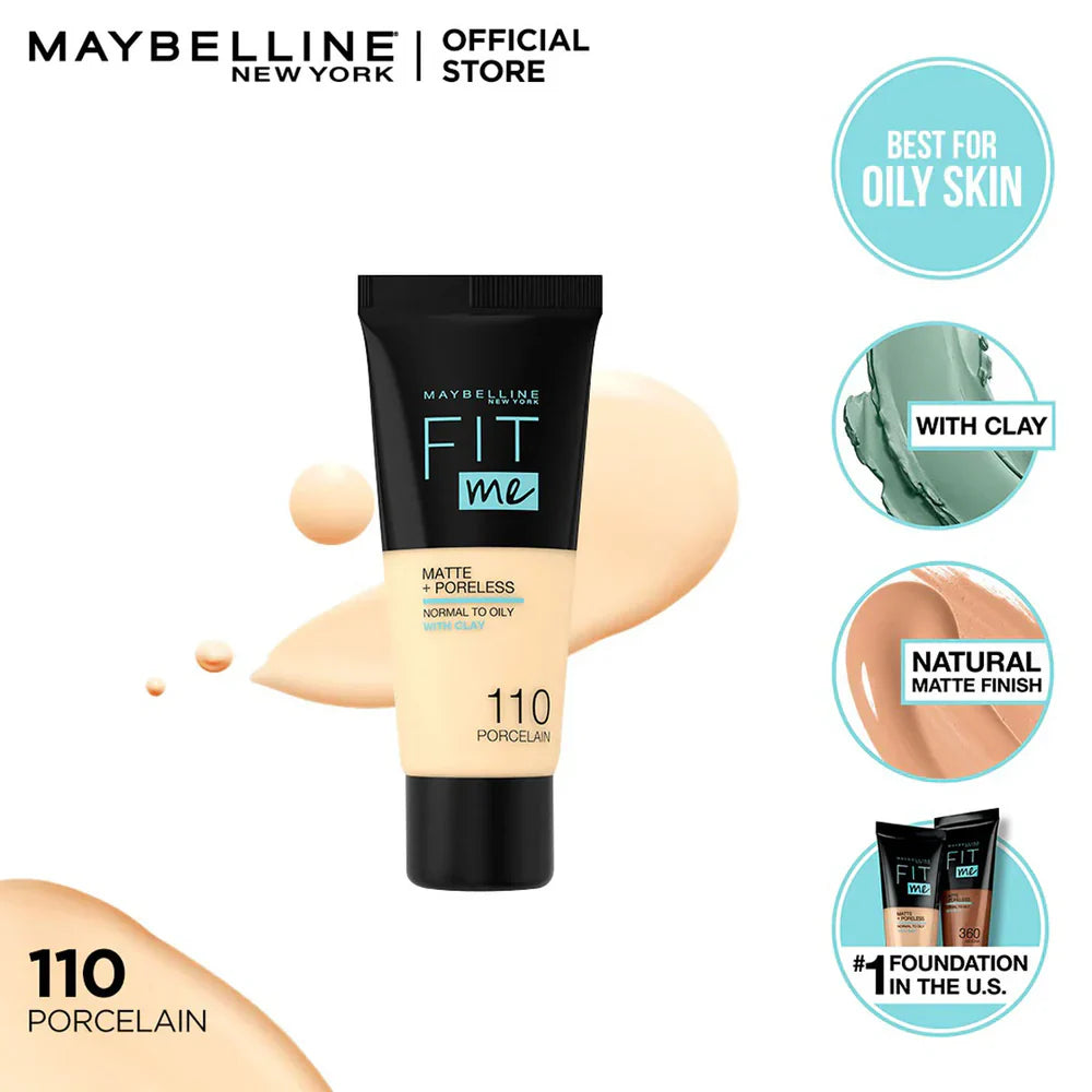 Maybelline New York Fit Me Matte & Poreless Liquid Foundation - 40ml