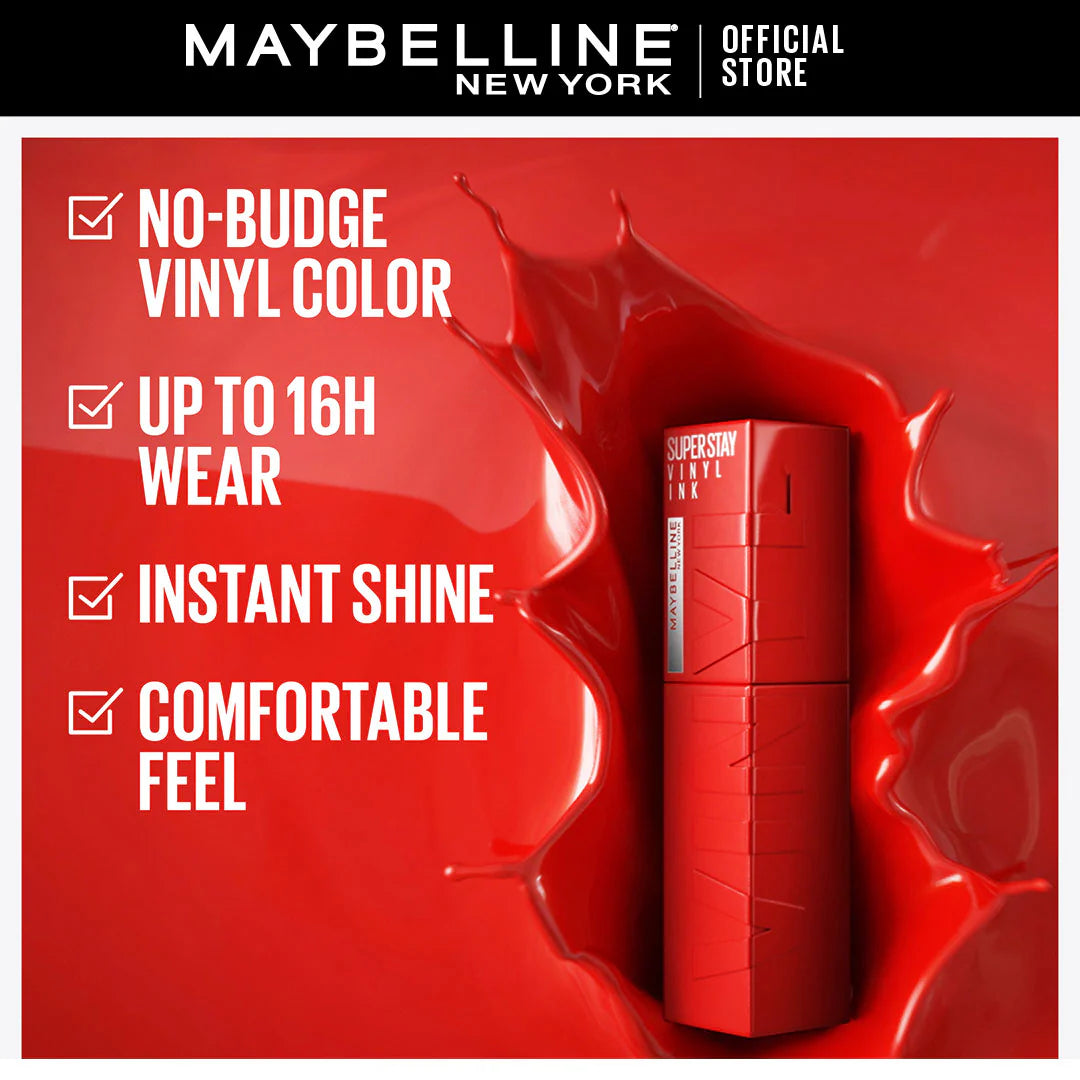 Original Maybelline Superstay Vinyl Ink Liquid Lipstick - Saucy 61