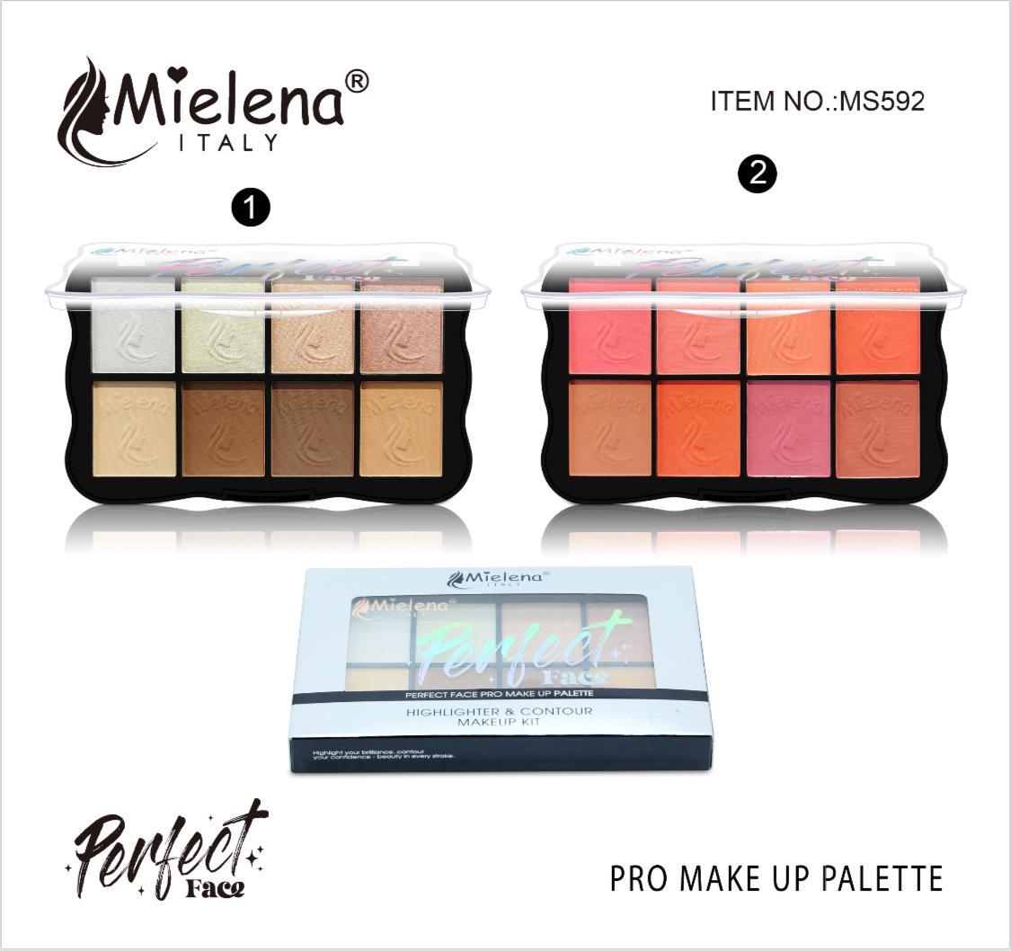 Mielena Italy 8 colours palettes - Highlighter & contour And BlushOn