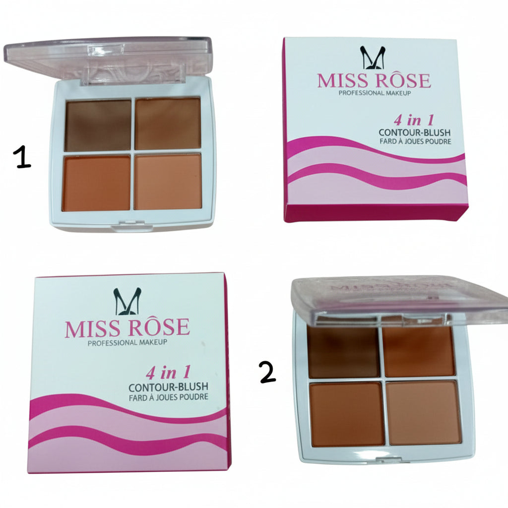 Miss Rose 4 in 1 Contour-Blush Palette