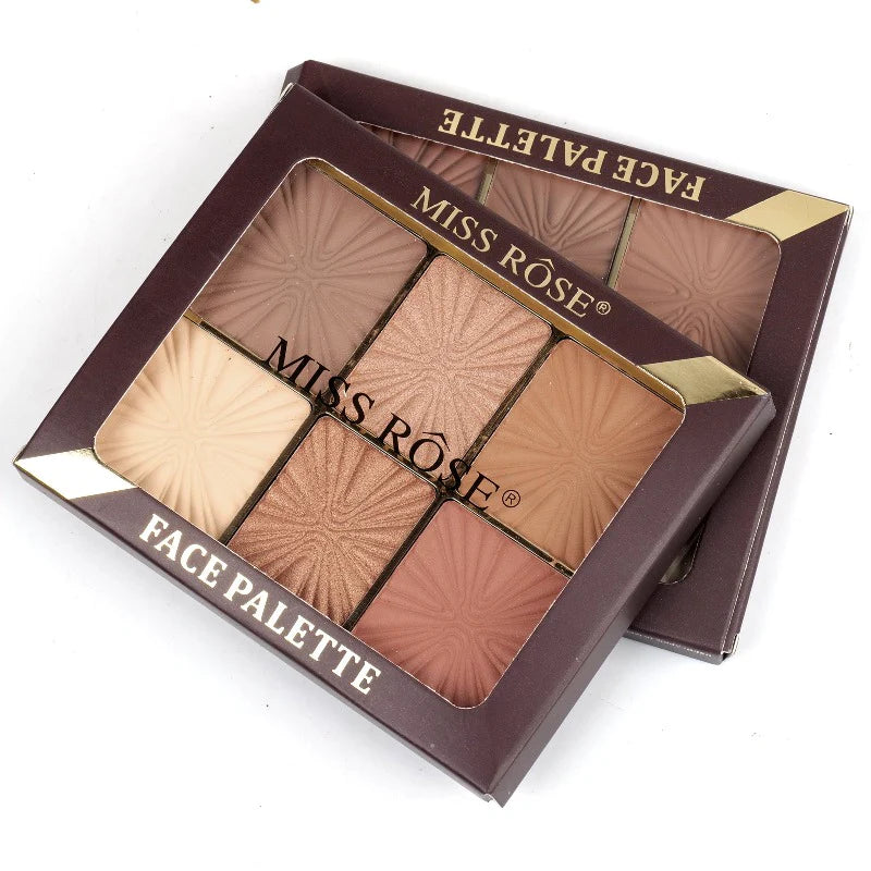 Miss Rose European Style Arch Face Palette - 6 color