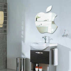 Creative Decoration Apple Shape Mirror Wall Sticker