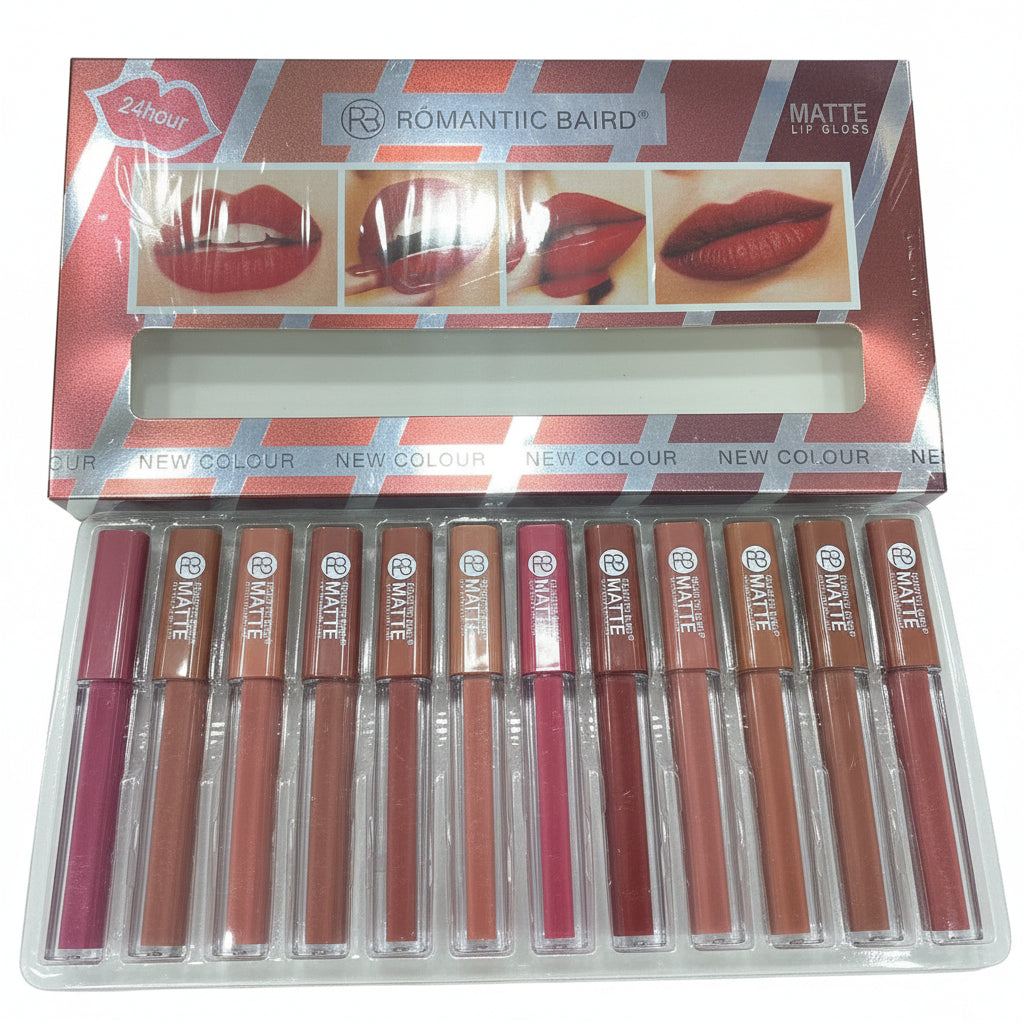 Romantic Baird New Color Matte Lip Gloss Pack of 12
