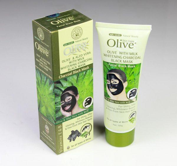 Olive with Milk Whitening Facial Black Charcoal Mask - 120g
