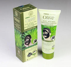 Olive with Milk Whitening Facial Black Charcoal Mask - 120g