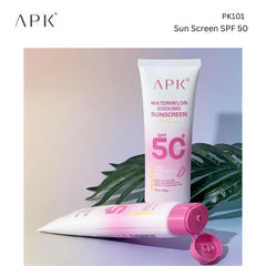 APK Watermelon Cooling Sunscreen SPF 50+ – Hydrating & UV Protection – 100g