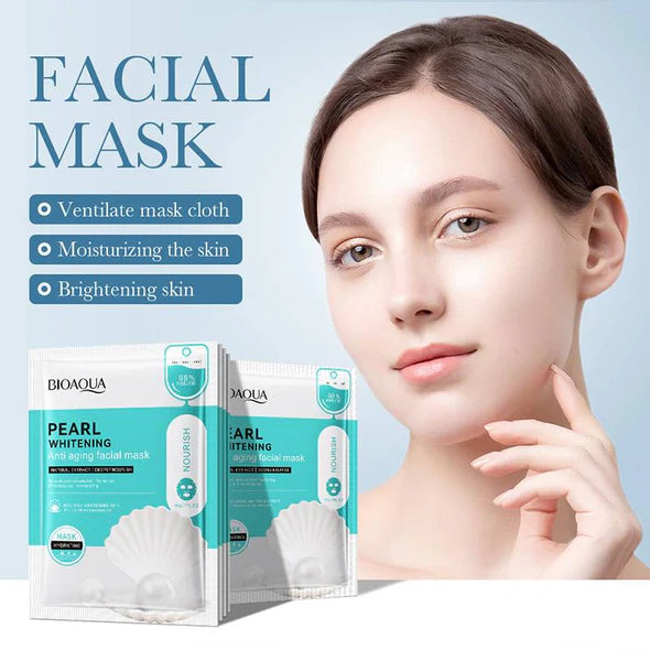 Bioaqua Pearl Whitening Anti Aging Nourish Facial Sheet Mask - 30g