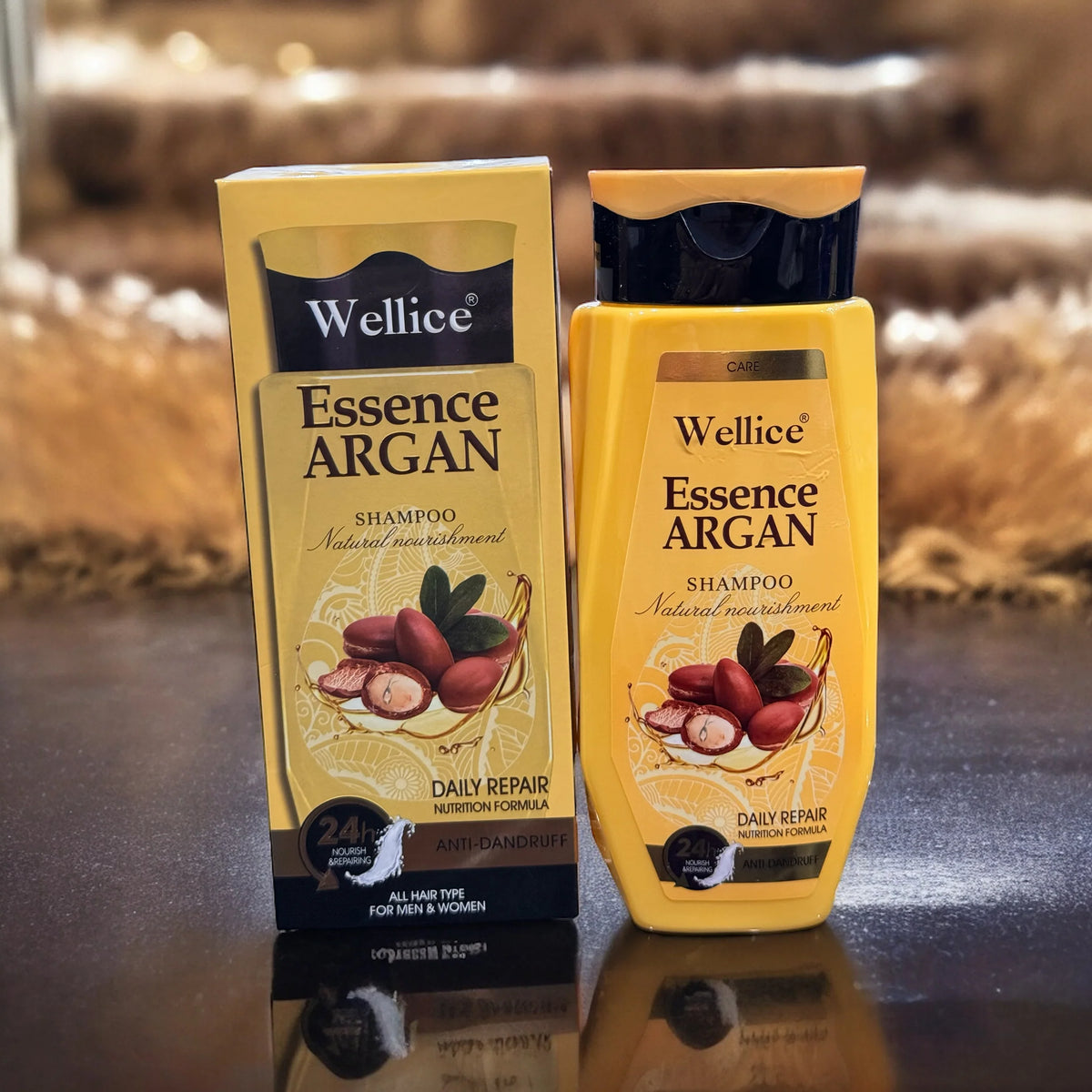 Wellice Argan Essence Shampoo Anti Dandruff Formula - 400ml