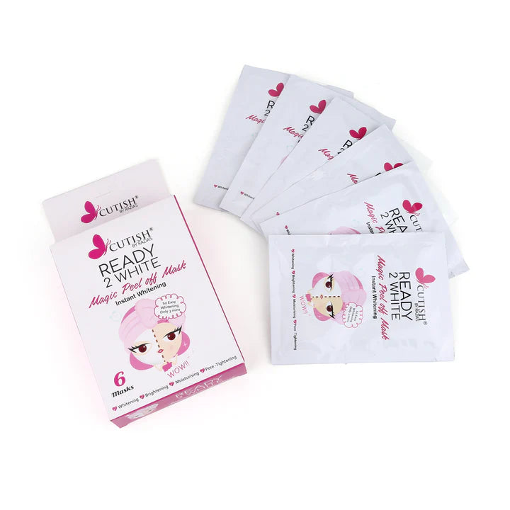 Cutish Ready 2 White Magic Peel off Mask - 6 Pcs