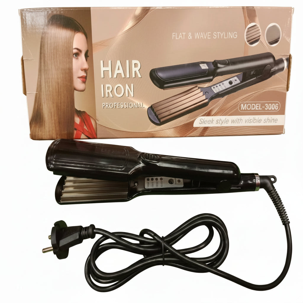 Flat & Wave Styling Hair Iron Proctection Crimper