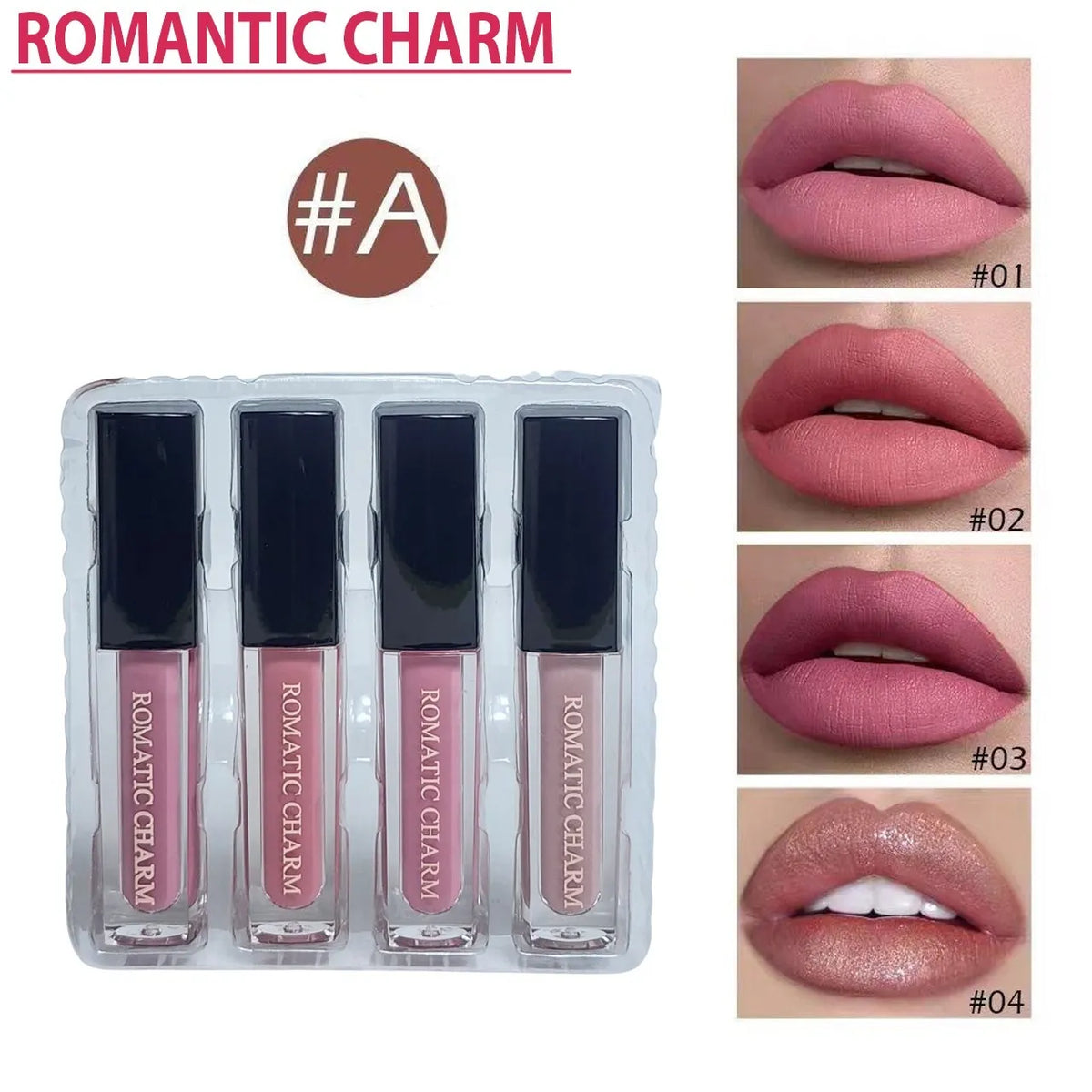 Romantic Charm 4-Shade Lip Gloss Set