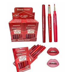 Beauty Model 2 in 1 Lip Liner and Lipstick Set