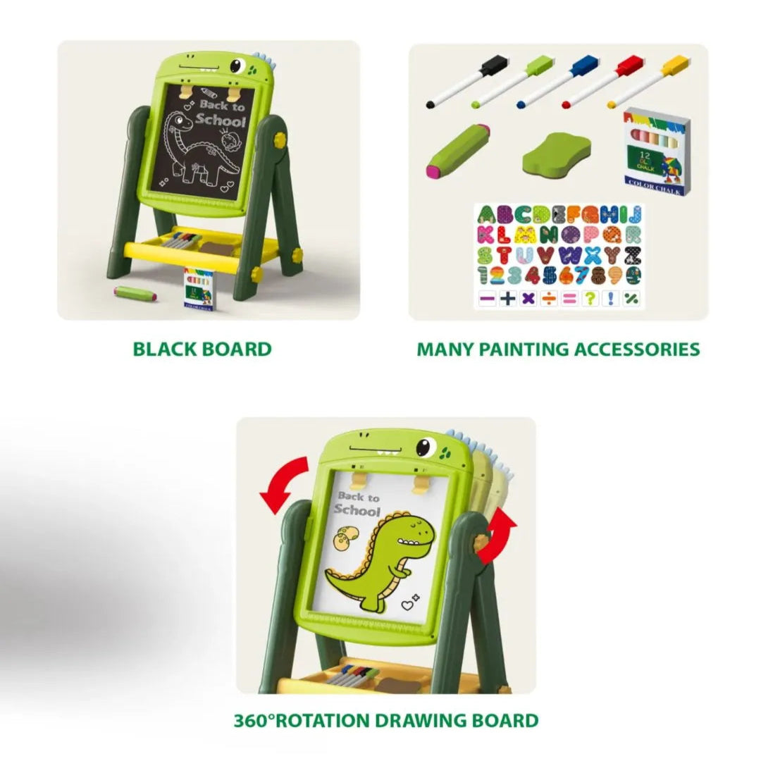 Artist Easel Drawing Board for Kids Dual Sided Magnetic with Painting Accessories