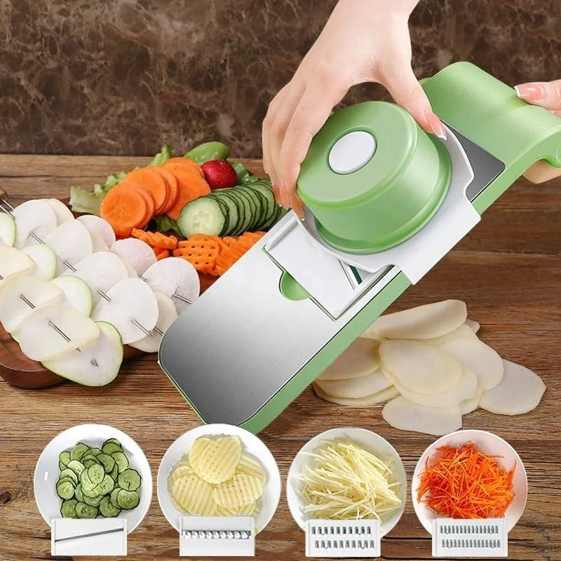 5 in 1 Stainless Steel Vegetable Cutter & Grater