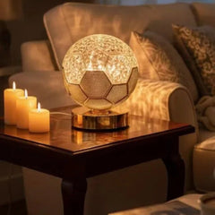 LED Crystal 3D Football Table Lamp