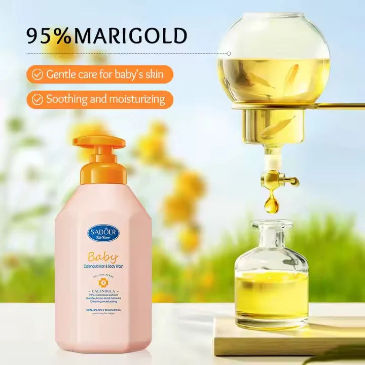 SADOER Baby Calendula Amino Acid Shampoo and Bath Gel -  600ml