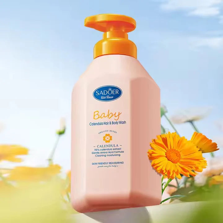 SADOER Baby Calendula Amino Acid Shampoo and Bath Gel -  600ml