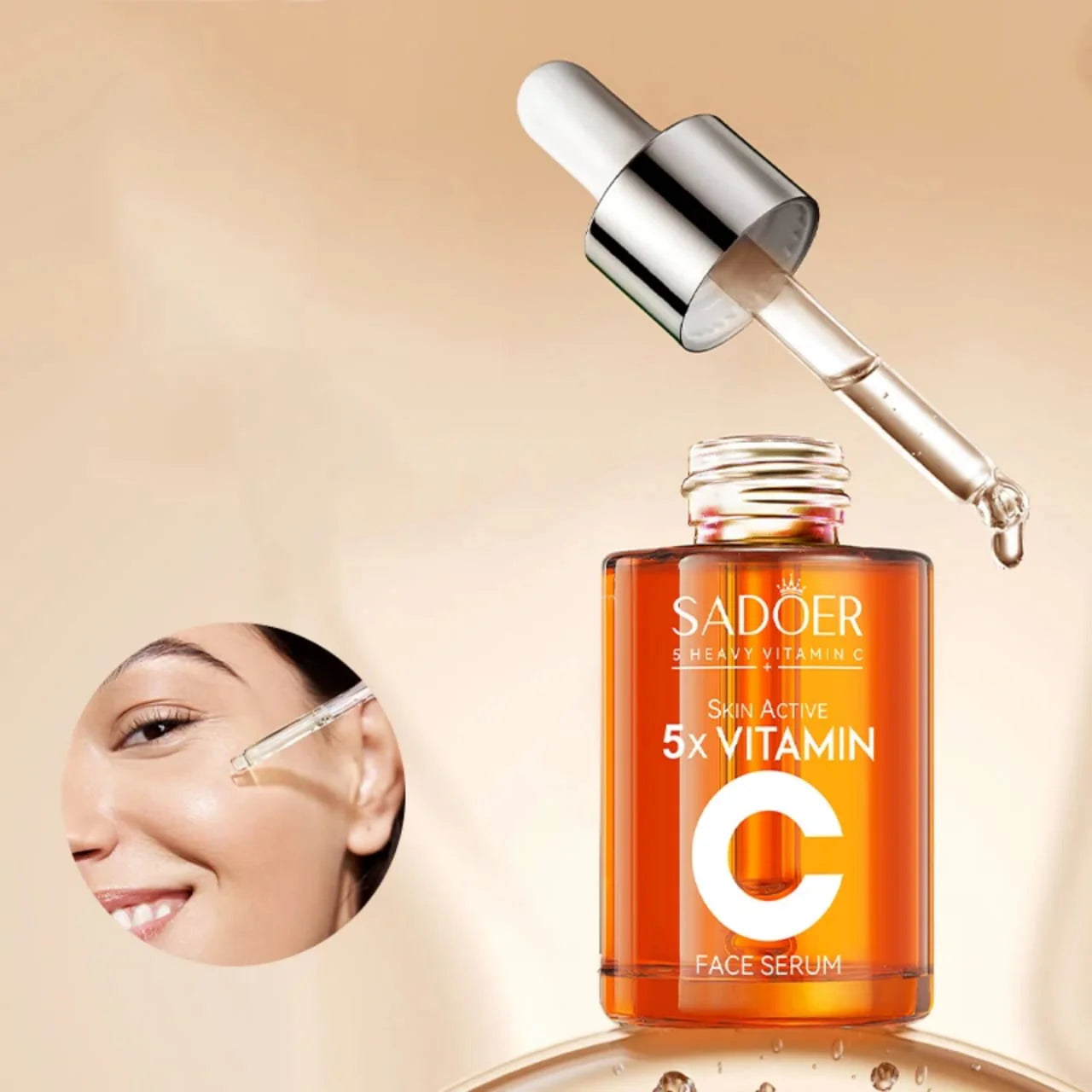 SADOER Vitamin C Whitening Multi Effect Repair Serum Moisturizing Serum - 30ml