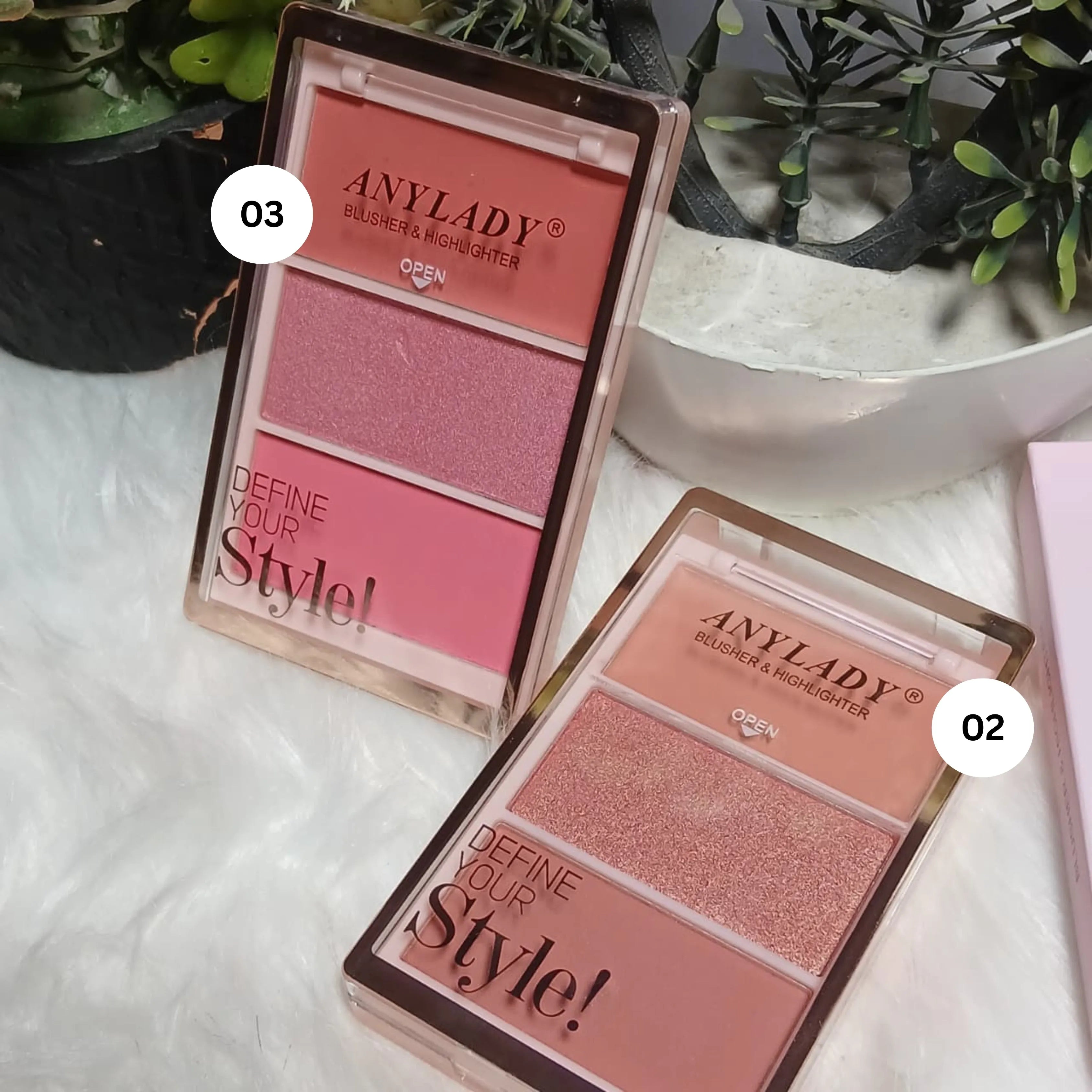 Anylady Define Your Style Blusher & Highlighter palette