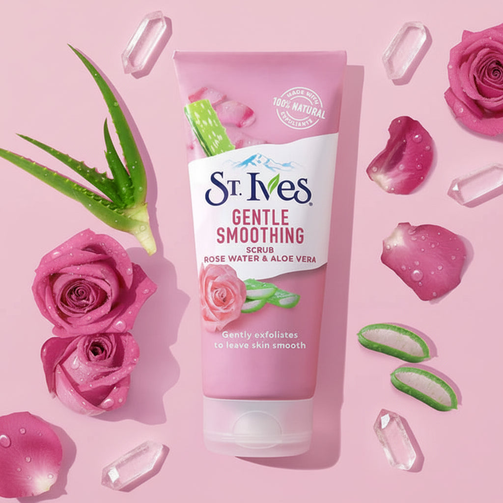 St. Ives Gentle Smoothing Rose Water & Aloe Vera Scrub - 170g