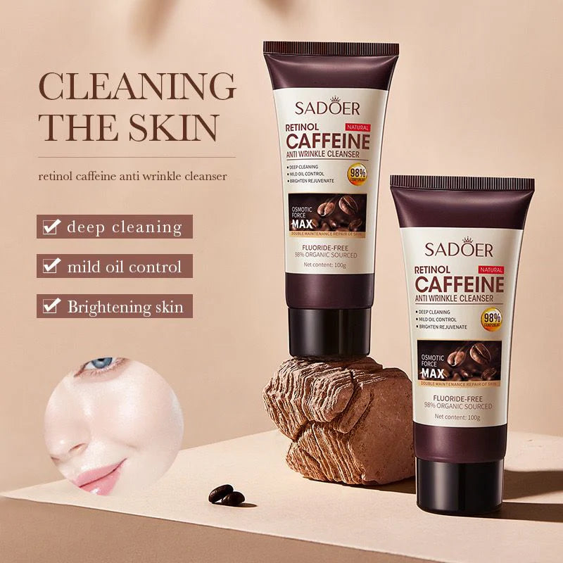 Sadoer Retinol Caffeine Anti Wrinkle Facial Cleanser - 100g