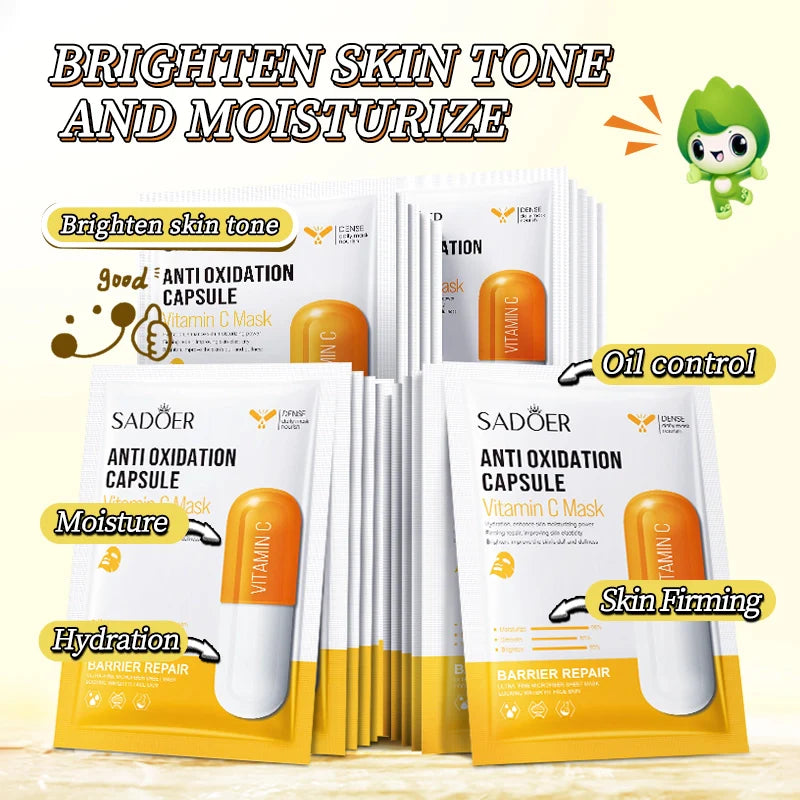 Sadoer Vitamin C Anti Oxidation Capsule Facial Sheet Mask