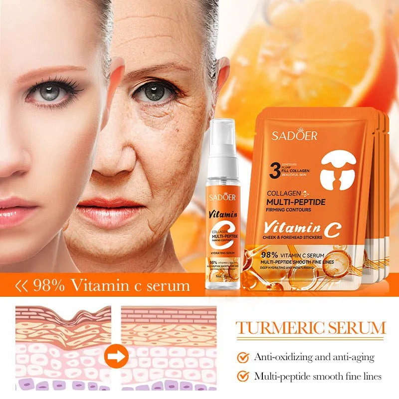 Sadoer Multi-Peptide Collagen Vitamin C Nourishing Skin Care Set