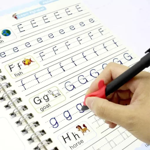 Sank Magic Practice Copybooks with Magic Pen - 10 Refills( Pack Of 4 )