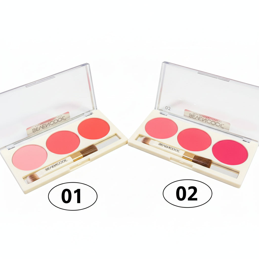 Seven Cool Blusher Palette - 3 Colors