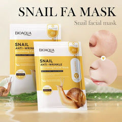 BIOAQUA Snail Anti-Wrinkle Nourishing Facial Sheet Mask - Each
