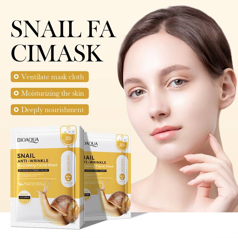 BIOAQUA Snail Anti-Wrinkle Nourishing Facial Sheet Mask - Each
