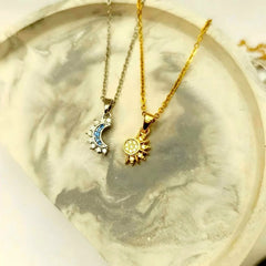 2 in 1 Moon and Sun Necklace