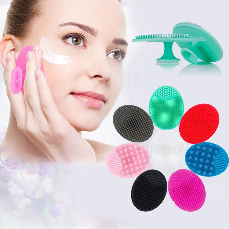Portable Facial Cleaning Mat Pad Scrubber Silicone Face Cleansing Brush