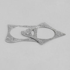 Charvi German Silver Oxidised Square Kada Set - Each