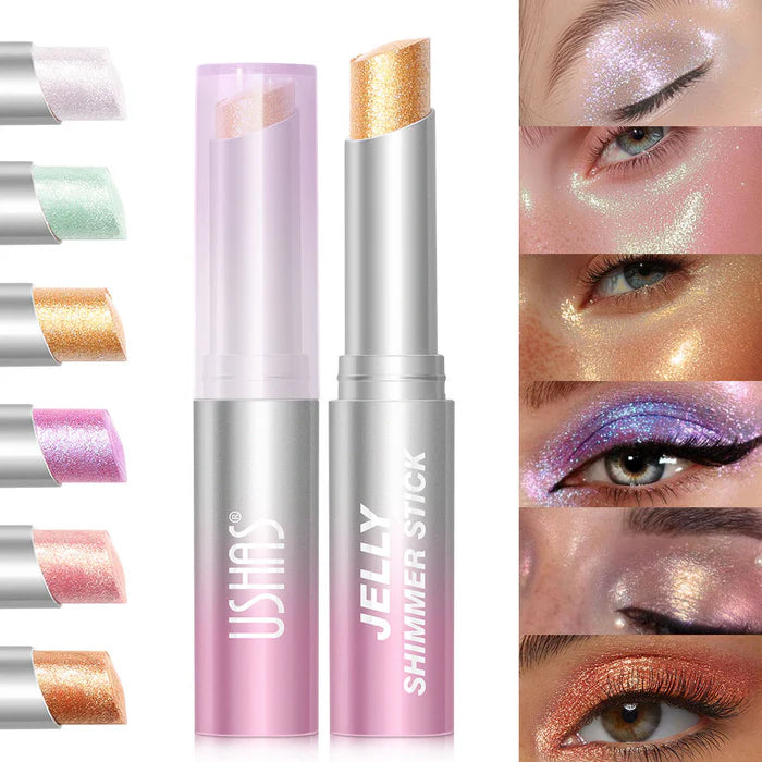 USHAS Jelly Eyeshadow Stick – Long Lasting Metallic Shimmer Eye Color