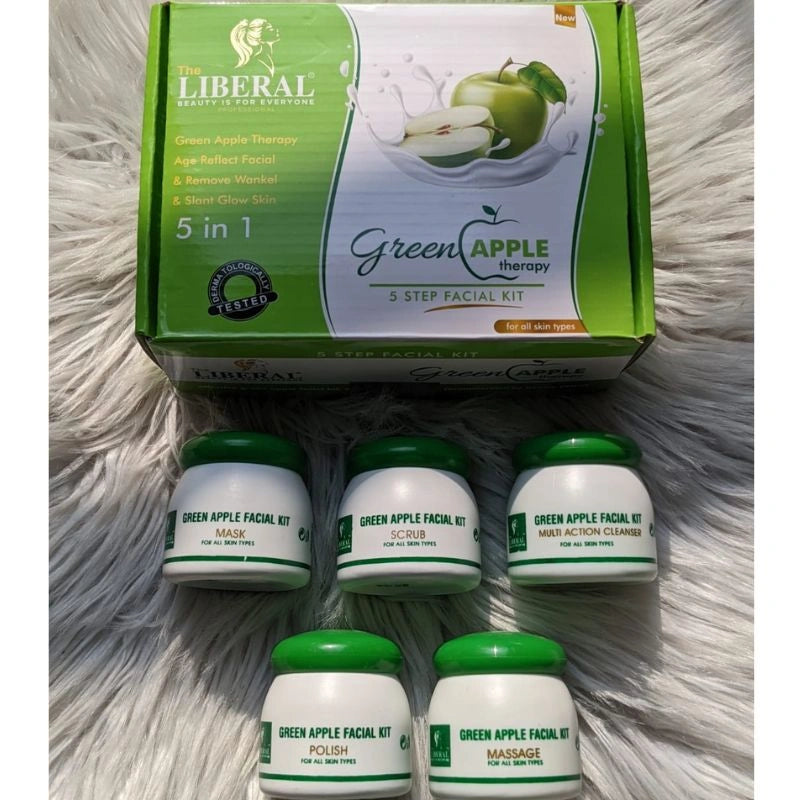 The Liberal Green Apple 5 Step Facial Kit - 100g Each